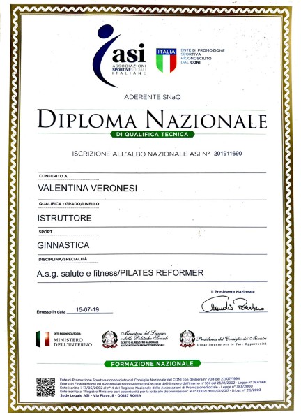 Istruttrice pilates certificata Roma