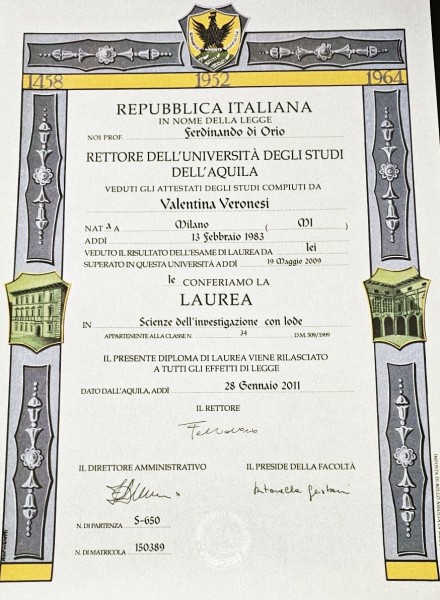 Laurea Scienze dell